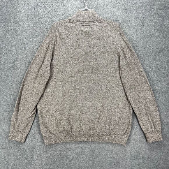 The Foundry Sweater Mens 2XL Tall Brown 1/4 Zip Long Sleeve Heather Pullover - Picture 2 of 16